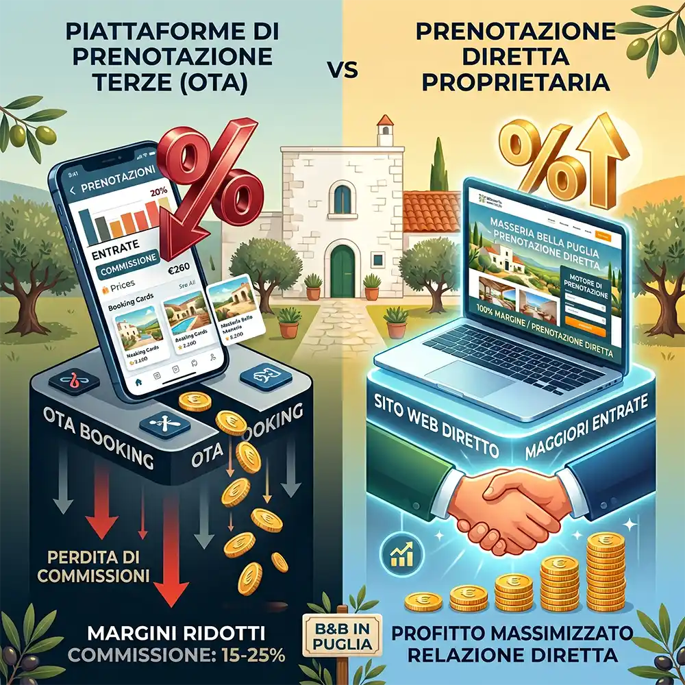 Lead generation per B&B in Puglia: la strategia per disintermediare dalle OTA